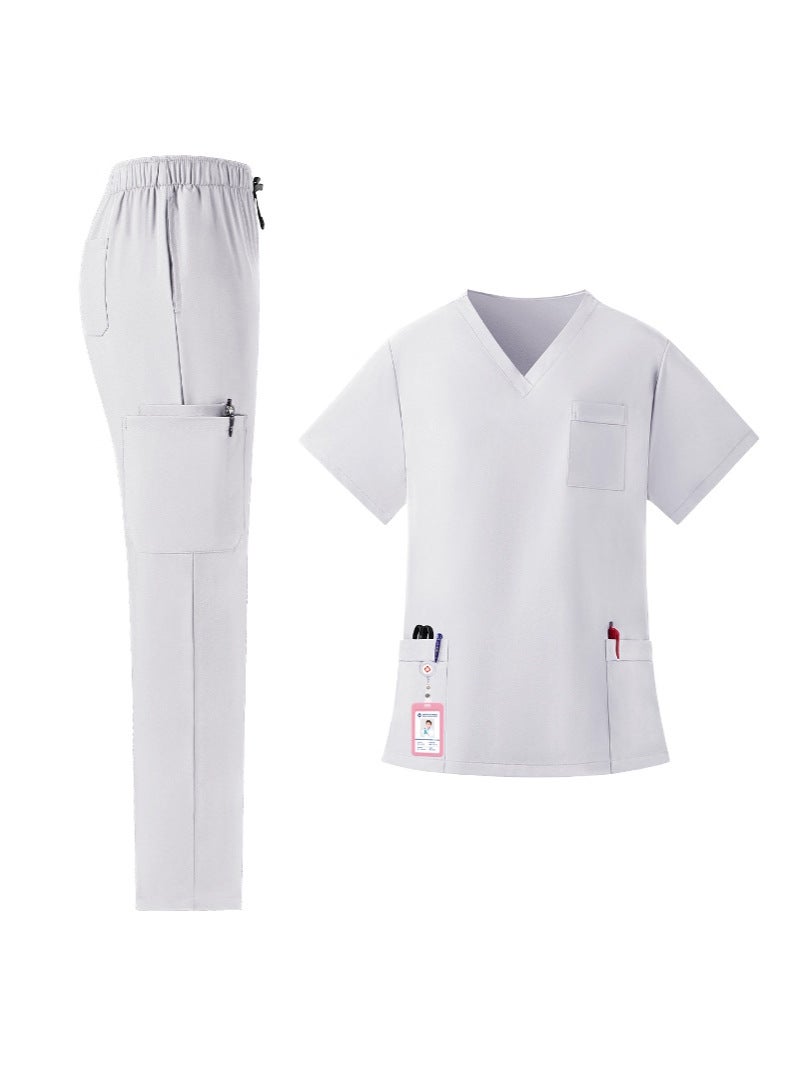 Unisex Medical Nurse Uniform Set – Slim-Fitting Moisture-Wicking Summer Work Clothes - Image 5